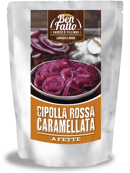 cipolla rossa caramellata a fette